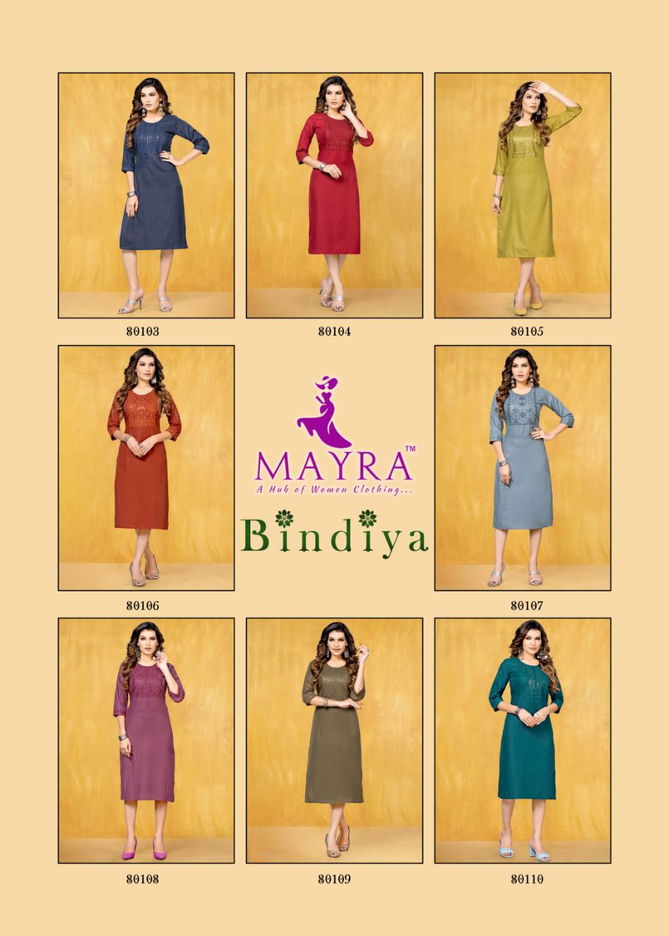 Mayra Bindiya Wholesale Kurti Exclusive Wear Collection